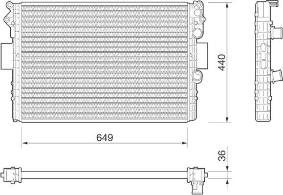 MAGNETI MARELLI radiatorius, variklio aušinimas 350213184000